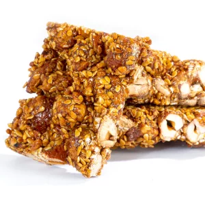 Cashew Nut Brittle (with carob syrup)